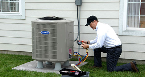 Aire One East heating and cooling technician on a Durham Region home service call