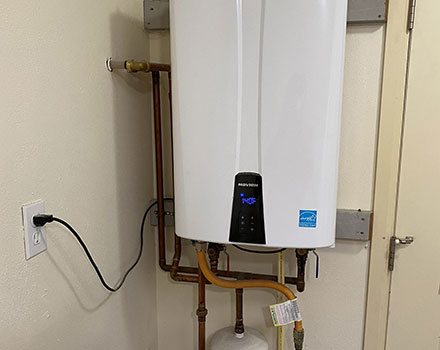 Water heater not working in a Durham home, serviced by Aire One East
