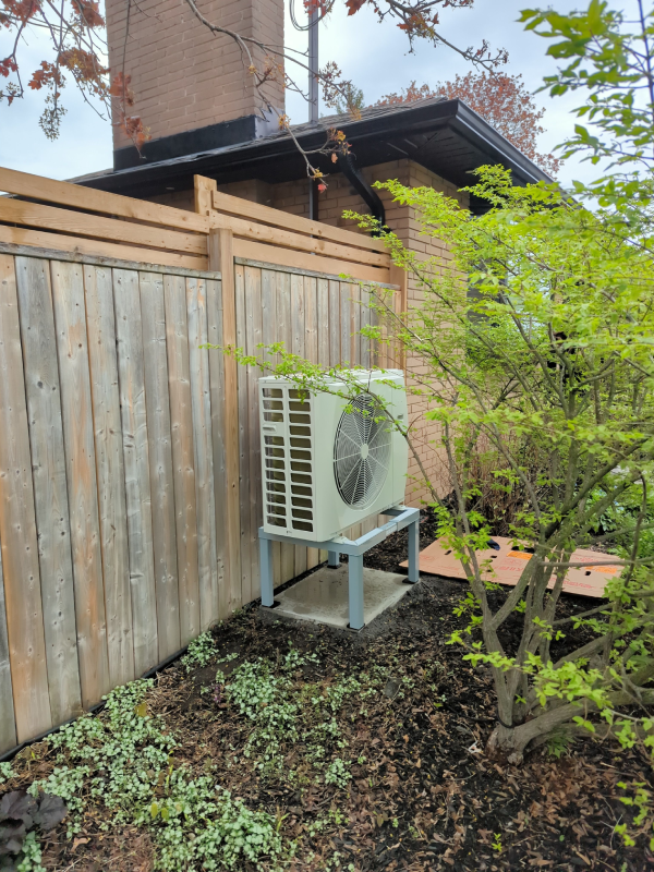 Aire One East technician on a heating service call in Durham Region